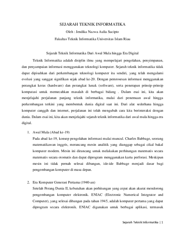 (PDF) SEJARAH TEKNIK INFORMATIKA