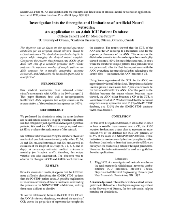 (PDF) Investigation into the Strengths and Limitations of Artificial ...