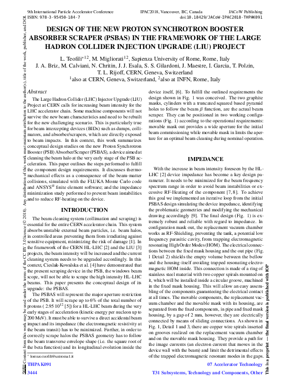 (PDF) Design of the new proton synchrotron booster absorber scraper ...