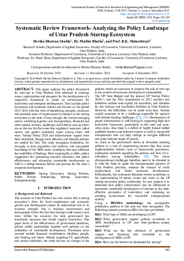 (PDF) Systematic Review framework Analyzing the Policy Landscape of ...