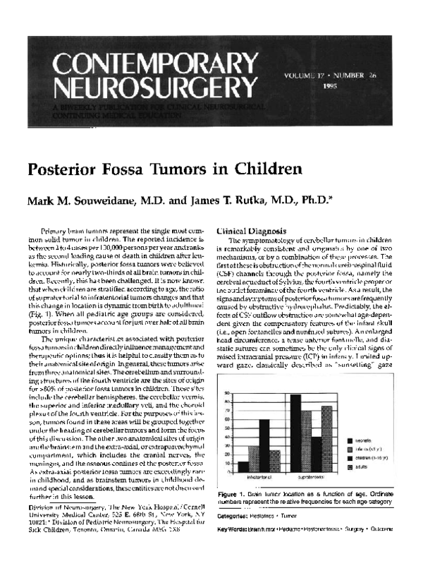 (PDF) Posterior Fossa Tumors in Children