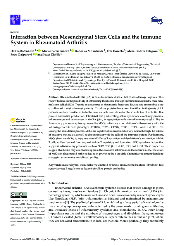(PDF) Interaction between Mesenchymal Stem Cells and the Immune System ...