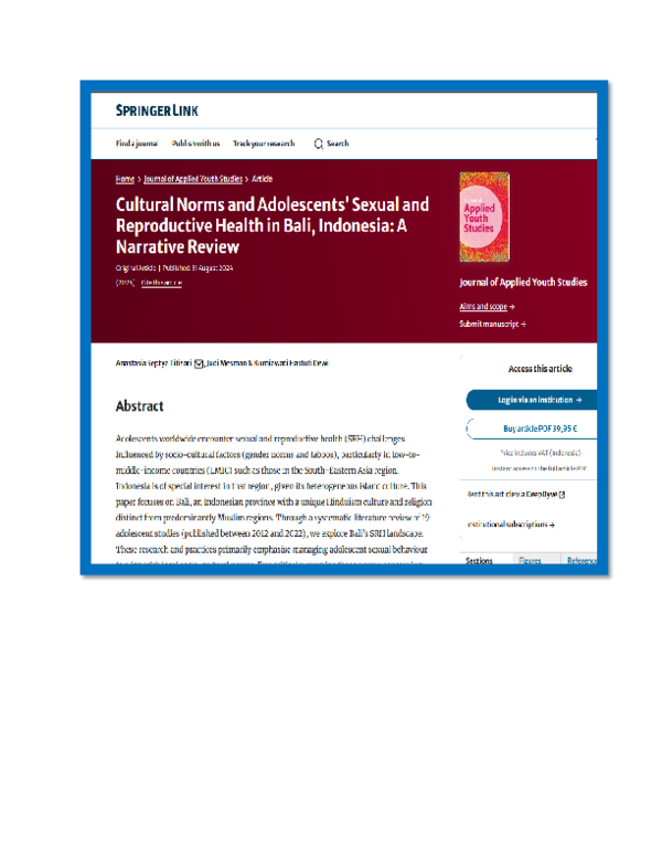 (PDF) Cultural Norms and Adolescents’ Sexual and Reproductive Health in ...