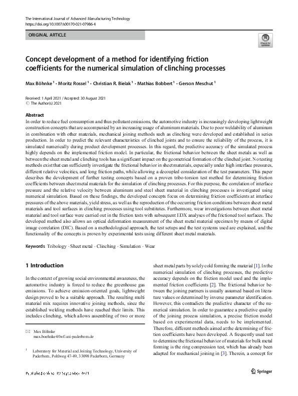 (PDF) Concept development of a method for identifying friction ...