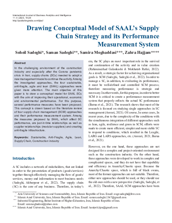 (PDF) Drawing Conceptual Model of SAAL’s Supply Chain Strategy and its ...