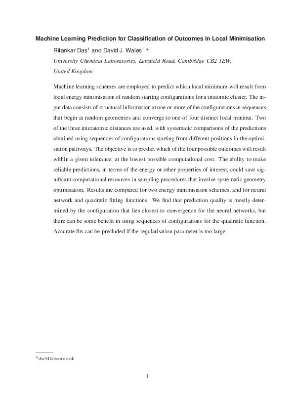 (PDF) Machine learning prediction for classification of outcomes in ...