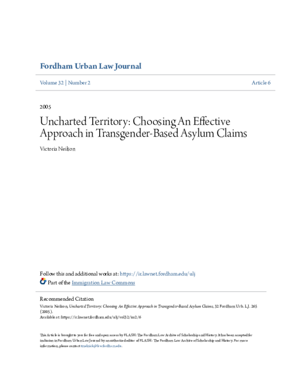 (PDF) Uncharted Territory: Choosing an Effective Approach in ...