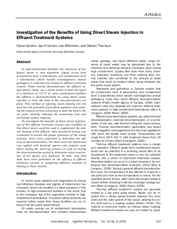 (PDF) Investigation of the Benefits of Using Direct Steam Injection in ...