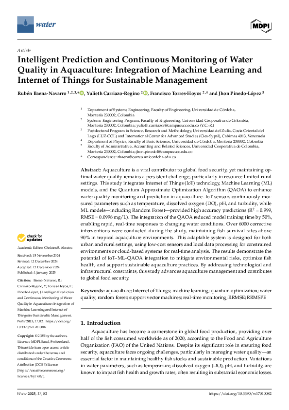 (PDF) Intelligent Prediction and Continuous Monitoring of Water Quality ...
