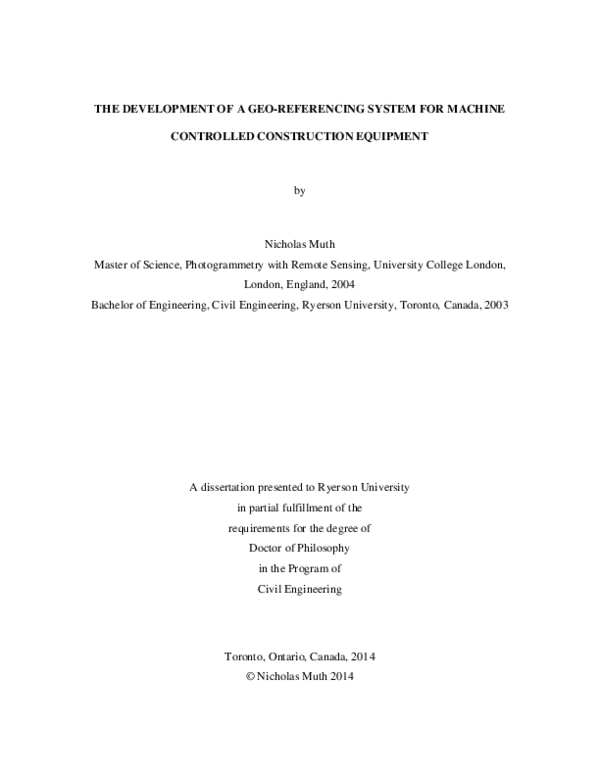 (PDF) The development of a geo-referencing system for machine ...