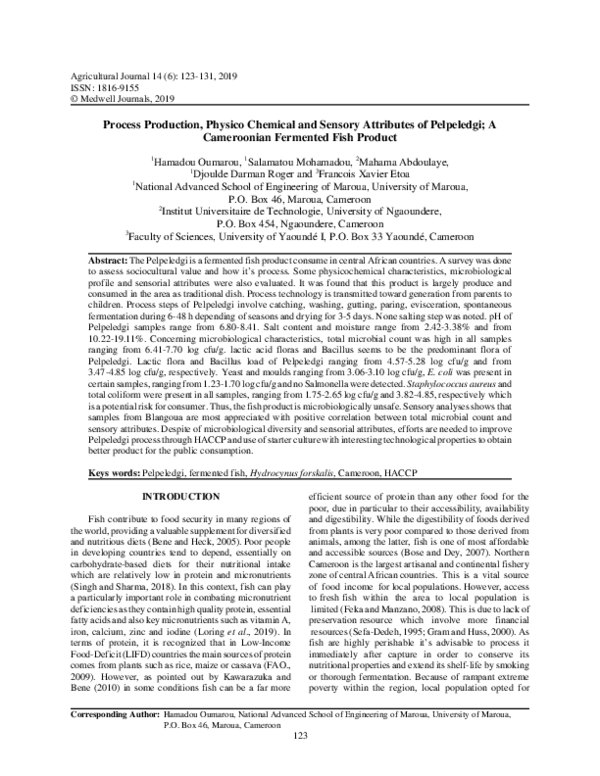 (PDF) Process Production, Physico Chemical and Sensory Attributes of ...