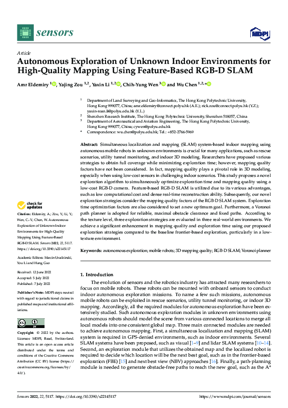 (PDF) Autonomous Exploration of Unknown Indoor Environments for High ...