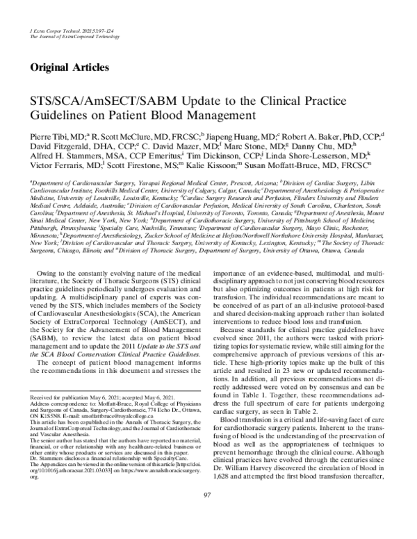 (PDF) STS/SCA/AmSECT/SABM Update to the Clinical Practice Guidelines on ...