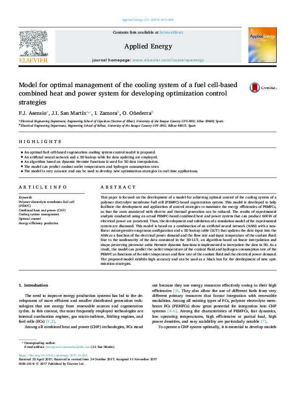 (PDF) Model for optimal management of the cooling system of a fuel cell ...