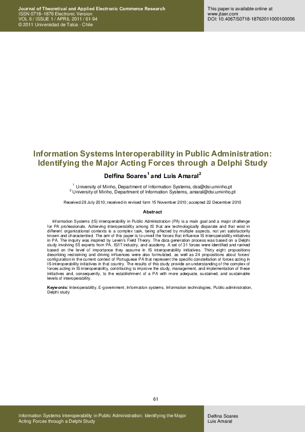 (PDF) Information Systems Interoperability in Public Administration ...