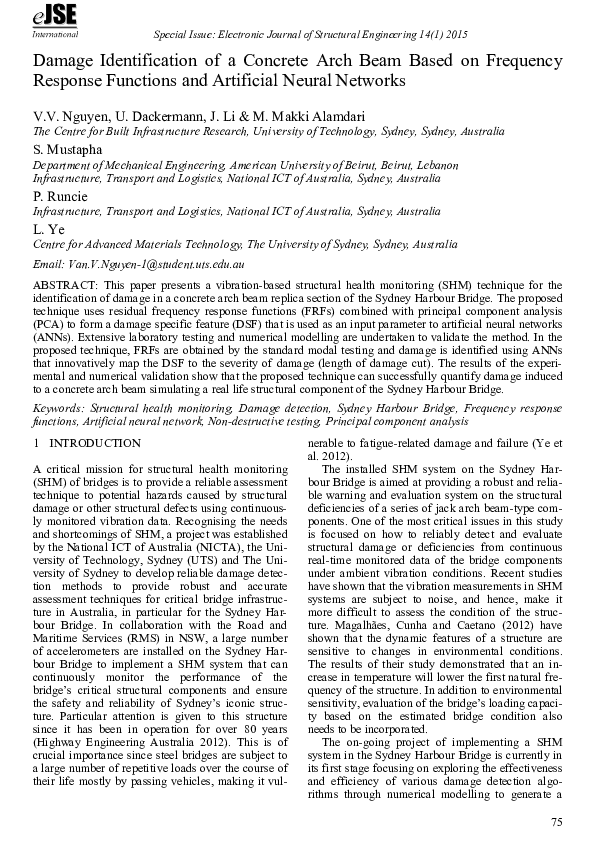 (PDF) Damage Identification of a Concrete Arch Beam Based on Frequency ...