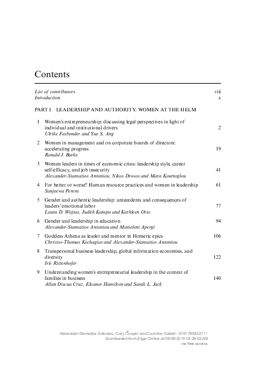 (PDF) Gender and authentic leadership: antecedents and consequences of ...