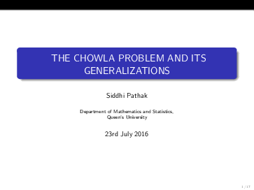 (PDF) The Chowla Problem and its generalizations