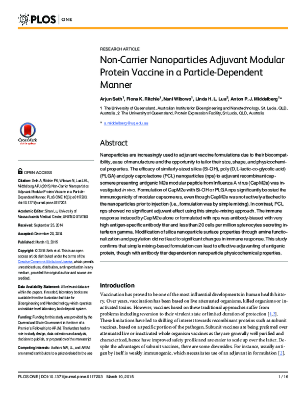 (PDF) Non-Carrier Nanoparticles Adjuvant Modular Protein Vaccine in a ...