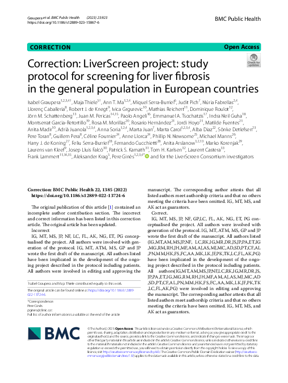 (PDF) Correction: LiverScreen project: study protocol for screening for ...