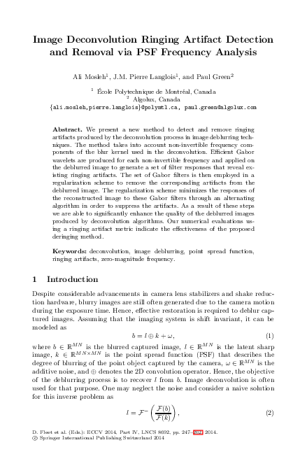 (PDF) Image Deconvolution Ringing Artifact Detection and Removal via ...