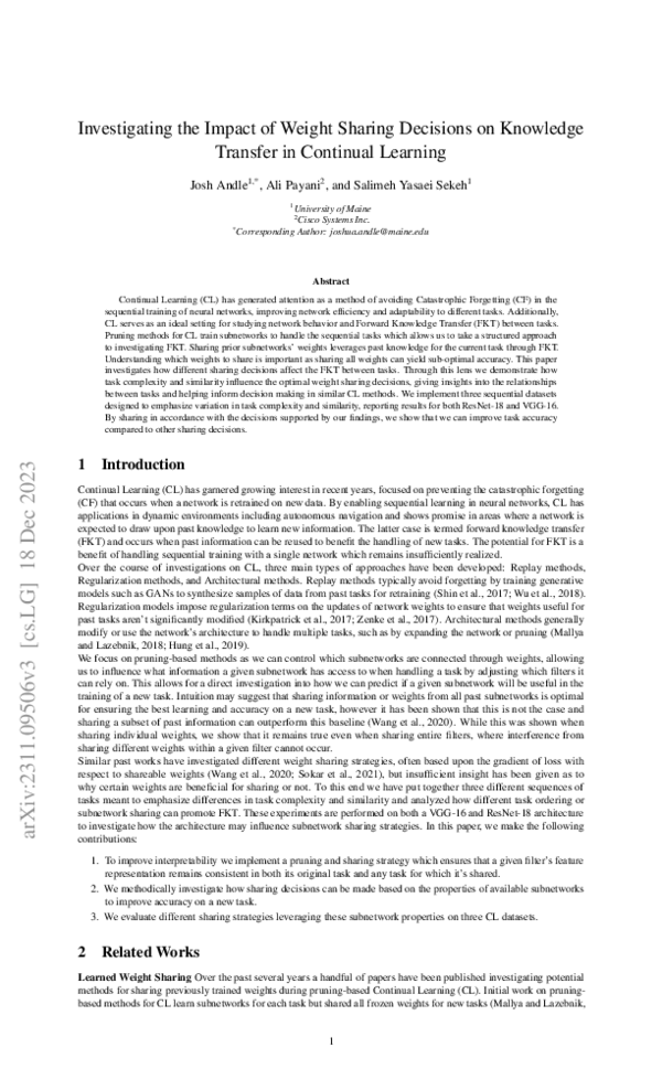 (PDF) Investigating the Impact of Weight Sharing Decisions on Knowledge ...