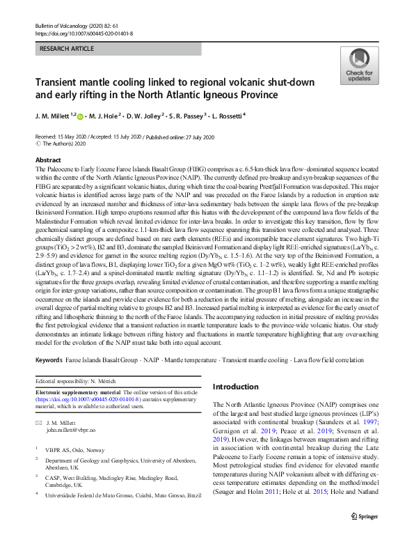 (PDF) Transient mantle cooling linked to regional volcanic shut-down ...