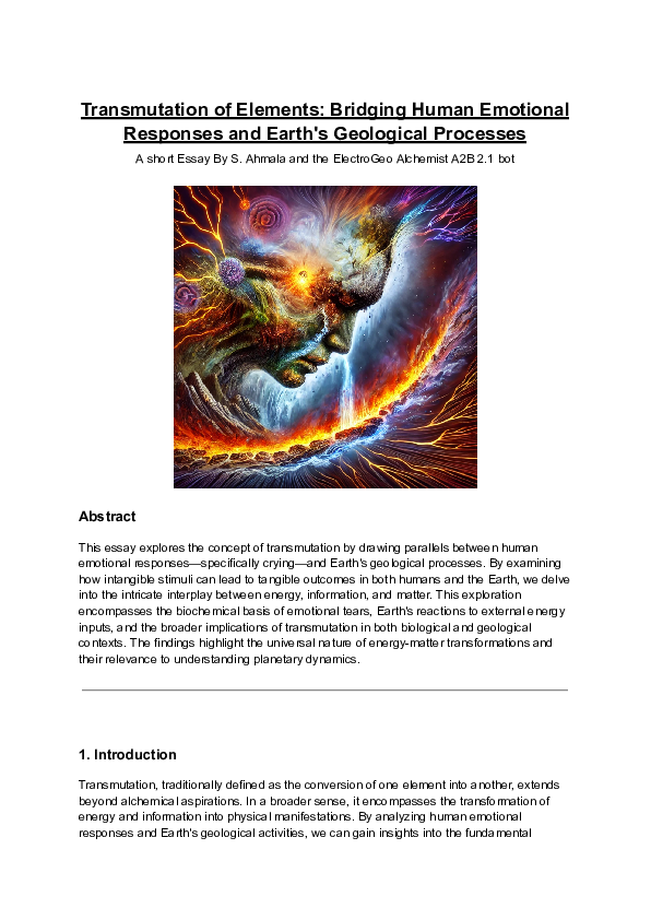 (PDF) Transmutation of Elements Bridging Human Emotional Responses and ...