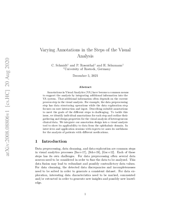 (PDF) Varying Annotations in the Steps of the Visual Analysis
