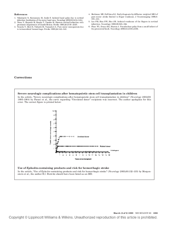 (PDF) To: Severe neurologic complications after hematopoietic stem cell ...