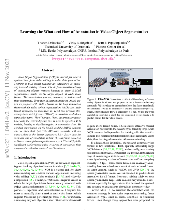 (PDF) Learning the What and How of Annotation in Video Object Segmentation