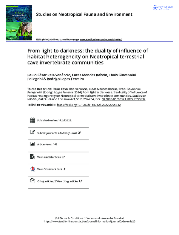 (PDF) From light to darkness: the duality of influence of habitat ...