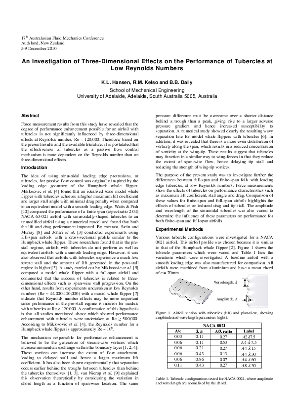 (PDF) An investigation of three-dimensional effects on the performance ...