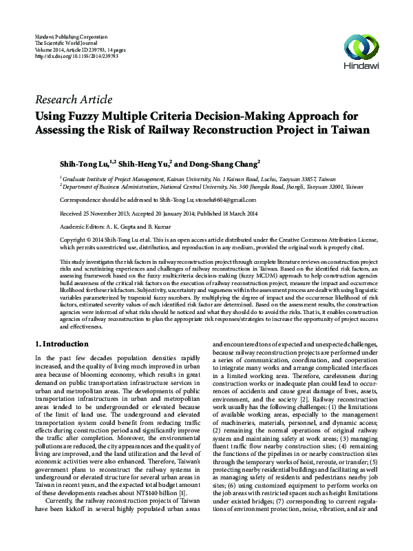 (PDF) Using Fuzzy Multiple Criteria Decision-Making Approach for ...