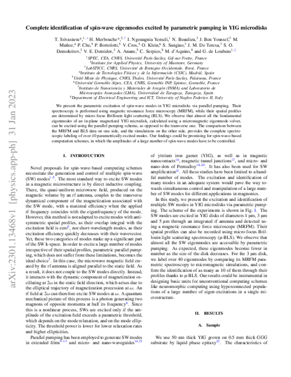 (PDF) Complete identification of spin-wave eigenmodes excited by ...
