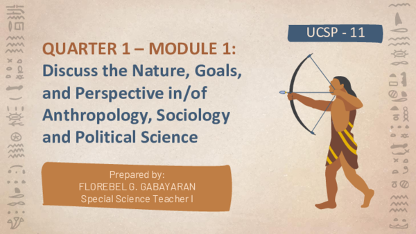 (PDF) UCSP QUARTER 1 MODULE