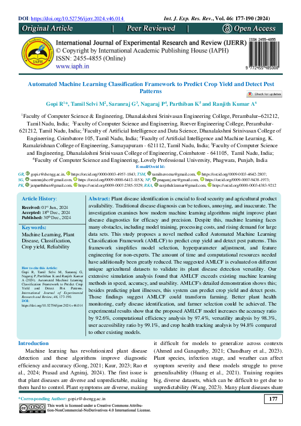 (PDF) Automated Machine Learning Classification Framework to Predict ...