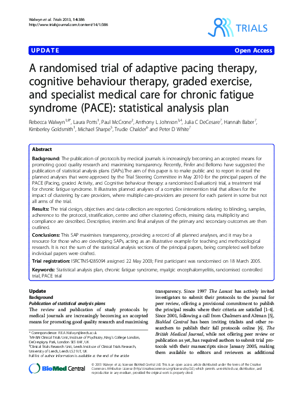 (PDF) A randomised trial of adaptive pacing therapy, cognitive ...
