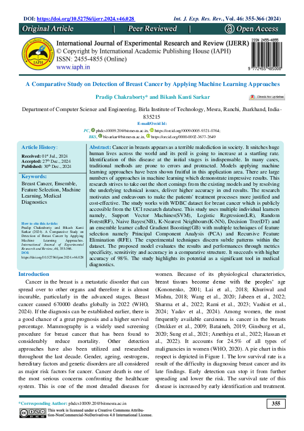 (PDF) A Comparative Study on Detection of Breast Cancer by Applying ...