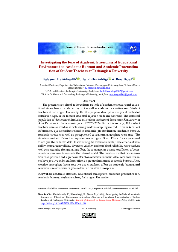(PDF) Investigating the Role of Academic Stressors and Education-al ...
