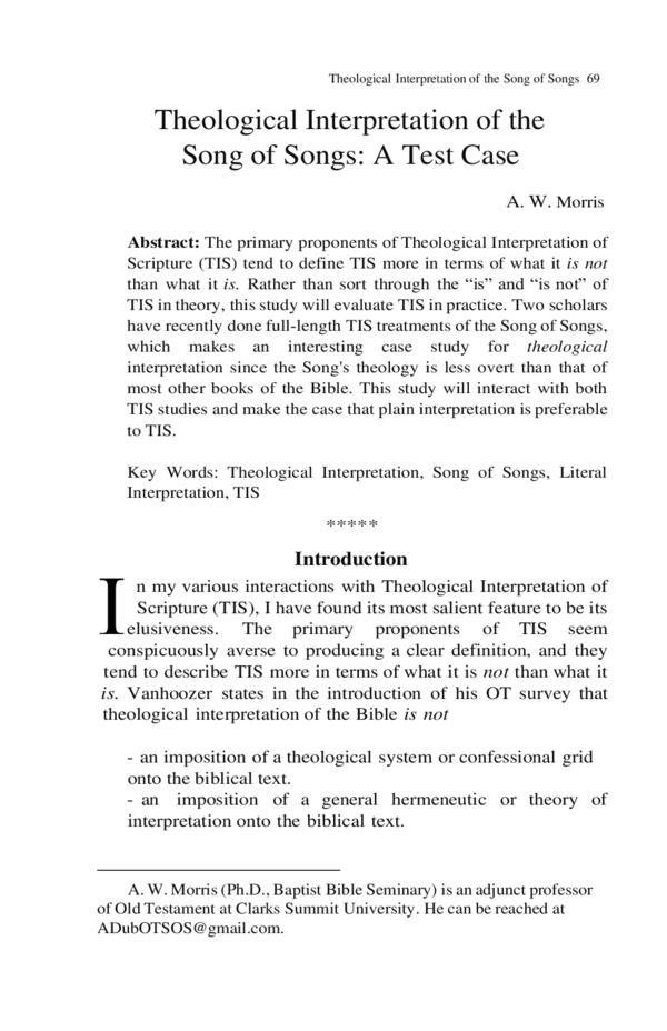 A THEOLOGICAL TEST visual data 3
