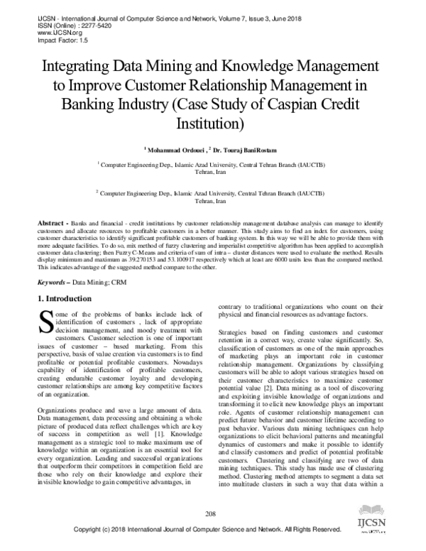 (PDF) Integrating Data Mining and Knowledge Management to Improve ...