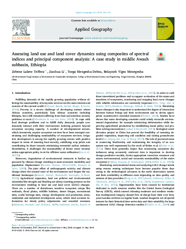 (PDF) Assessing land use and land cover dynamics using composites of ...