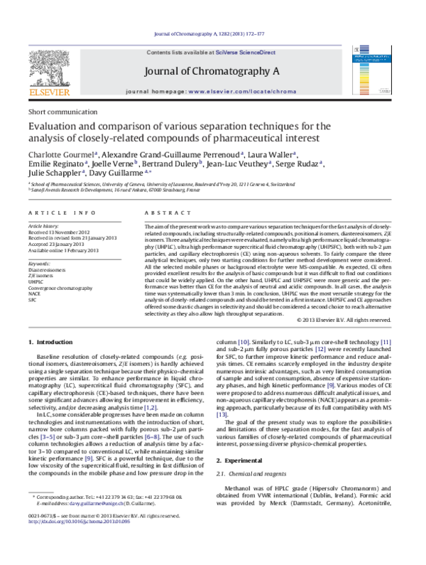 (PDF) Evaluation and comparison of various separation techniques for ...