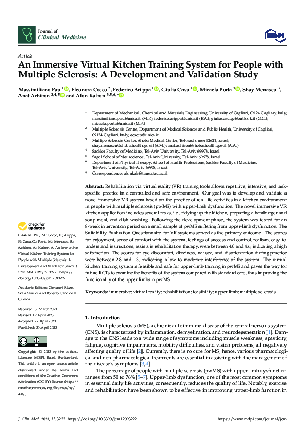 (PDF) An Immersive Virtual Kitchen Training System for People with ...