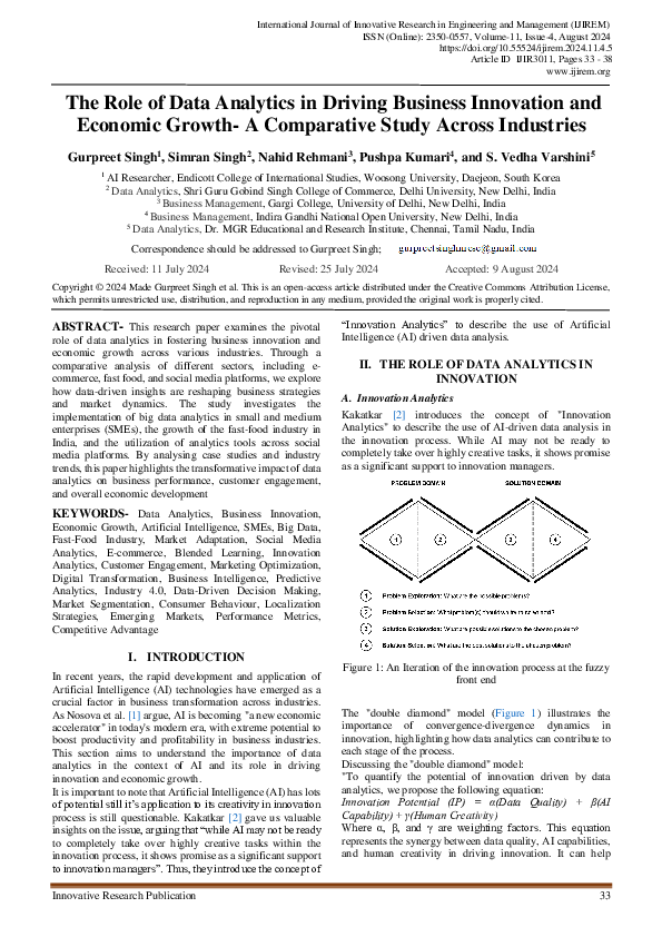 (PDF) The role of data analytics in driving business innovation and ...