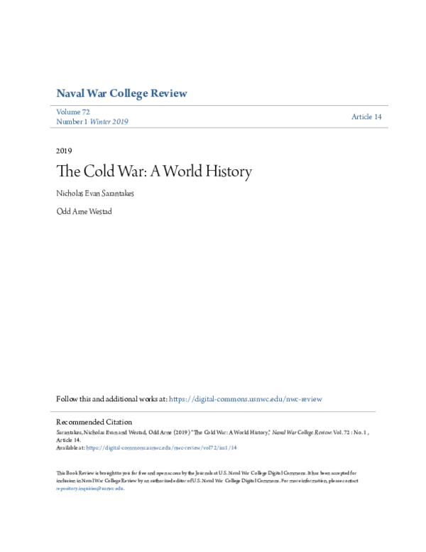 (PDF) The Cold War: A World History