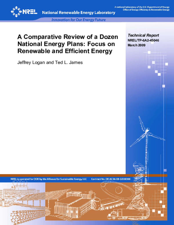 (PDF) Comparative Review of a Dozen National Energy Plans: Focus on ...