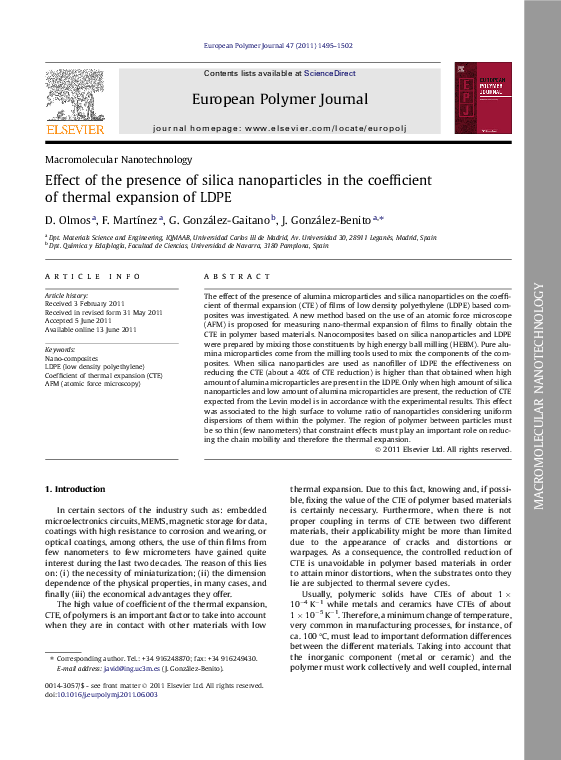 (PDF) Effect of the presence of silica nanoparticles in the coefficient ...