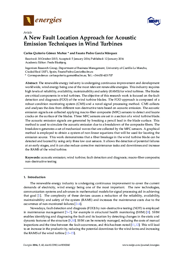 (PDF) A New Fault Location Approach for Acoustic Emission Techniques in ...